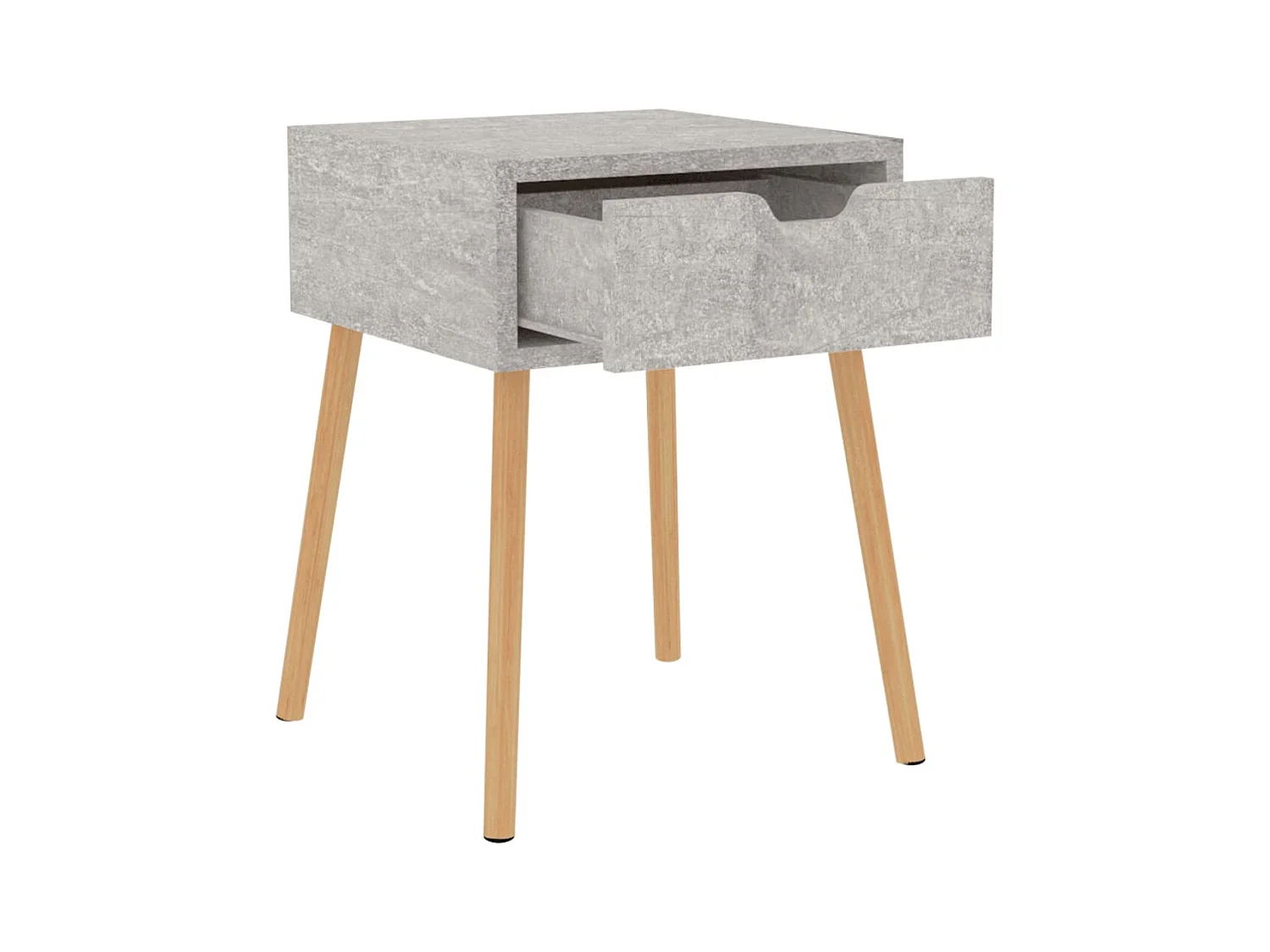 Mesita de noche Gris hormigón 40x40x56 cm Madera de ingeniería