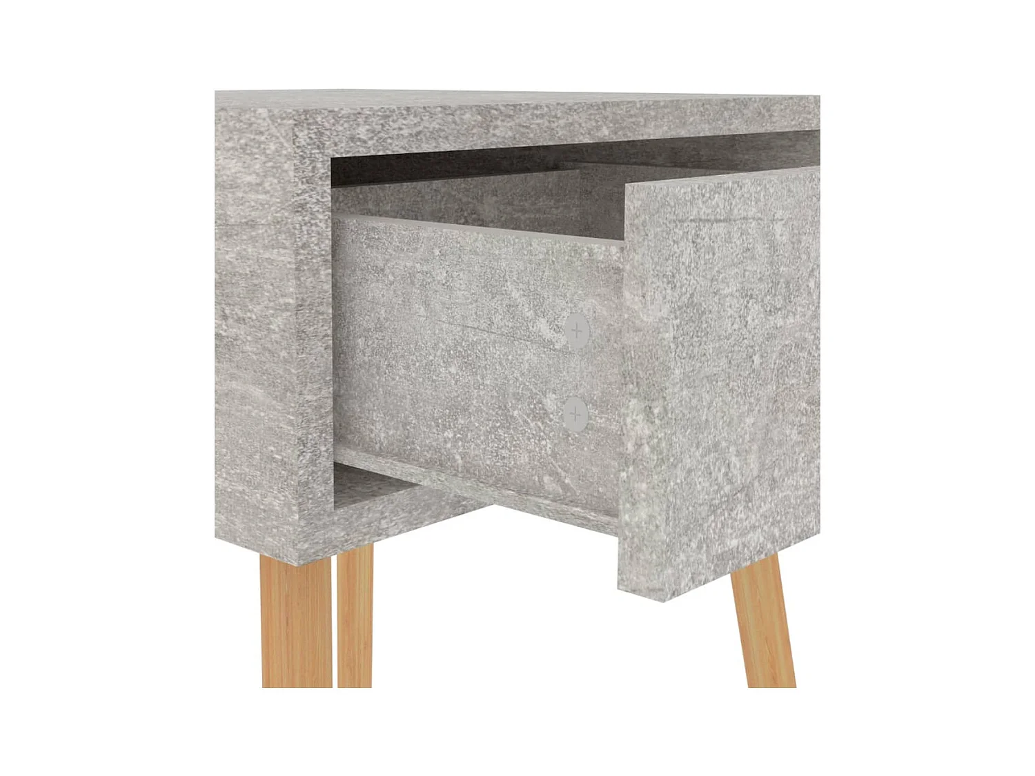 Mesita de noche Gris hormigón 40x40x56 cm Madera de ingeniería