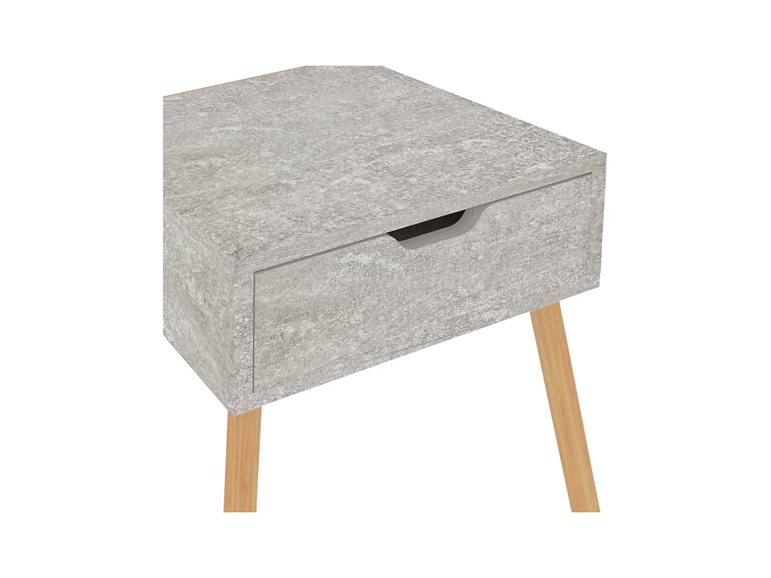 Mesita de noche Gris hormigón 40x40x56 cm Madera de ingeniería