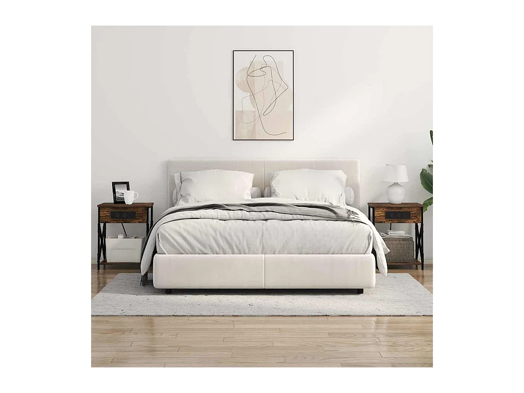 Comodino in rovere affumicato 41 x 31 x 51 cm in legno ingegnerizzato