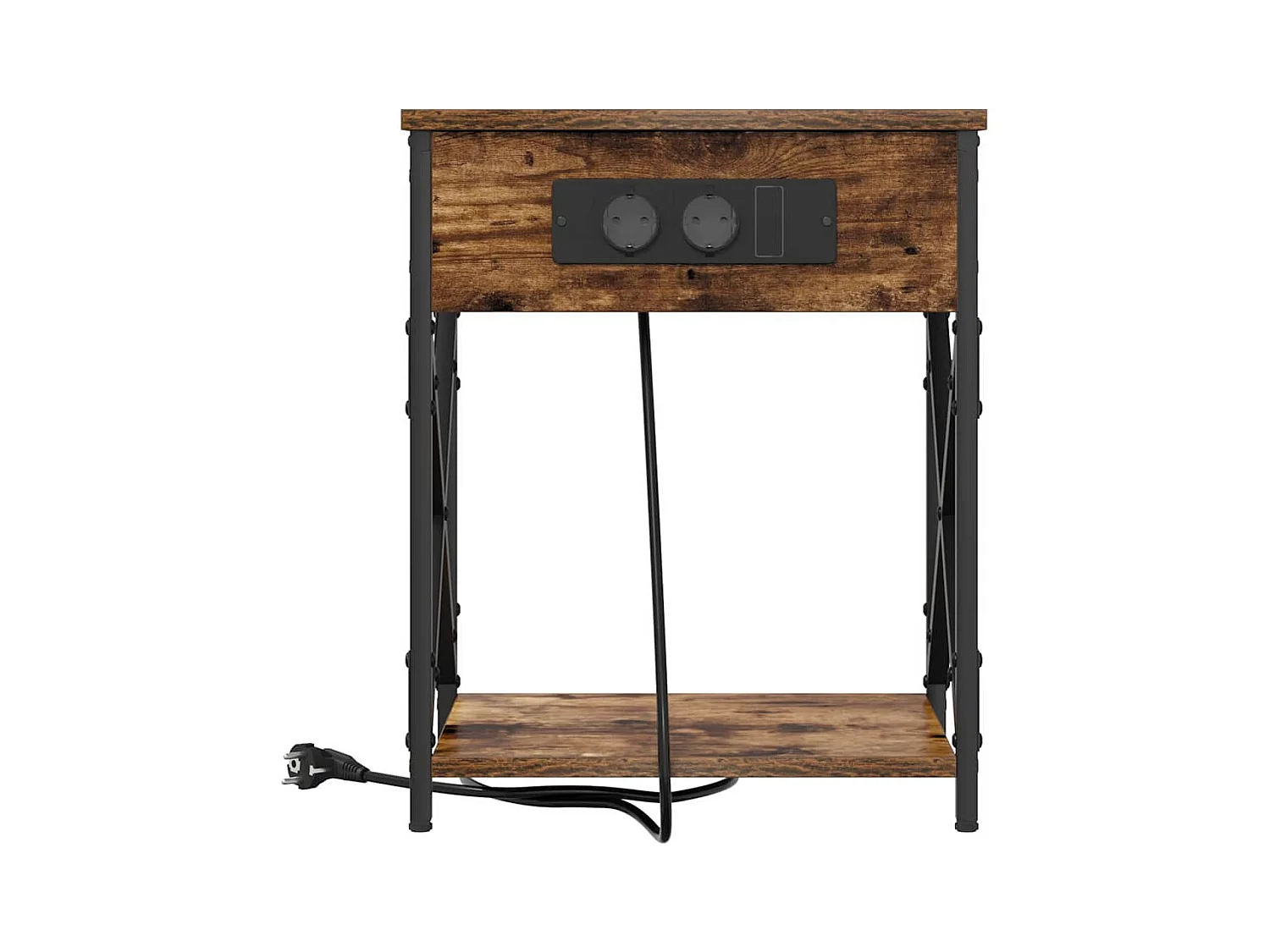 Comodino in rovere affumicato 41 x 31 x 51 cm in legno ingegnerizzato