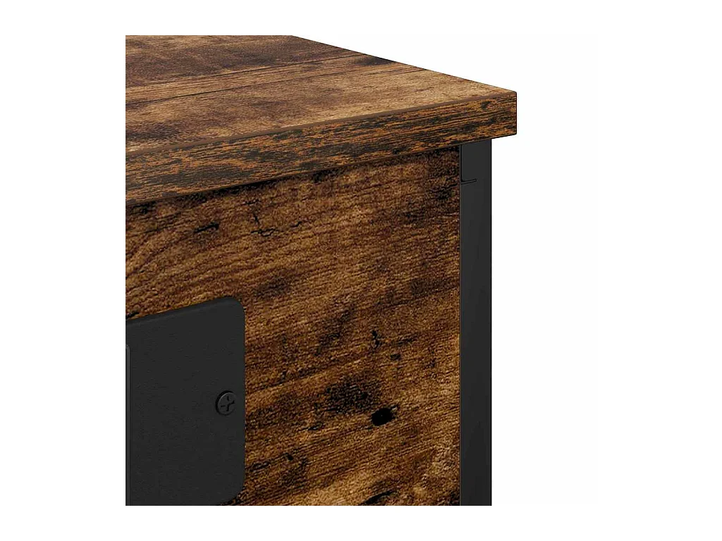 Comodino in rovere affumicato 41 x 31 x 51 cm in legno ingegnerizzato