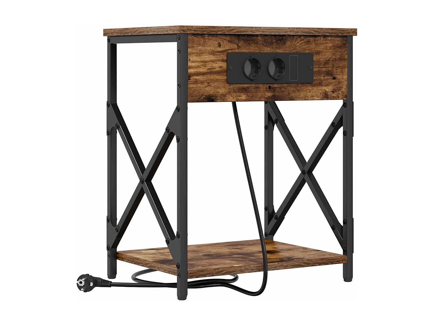 Cabinet de chevet Chêne fumé 41 x 31 x 51 cm Bois d'ingénierie