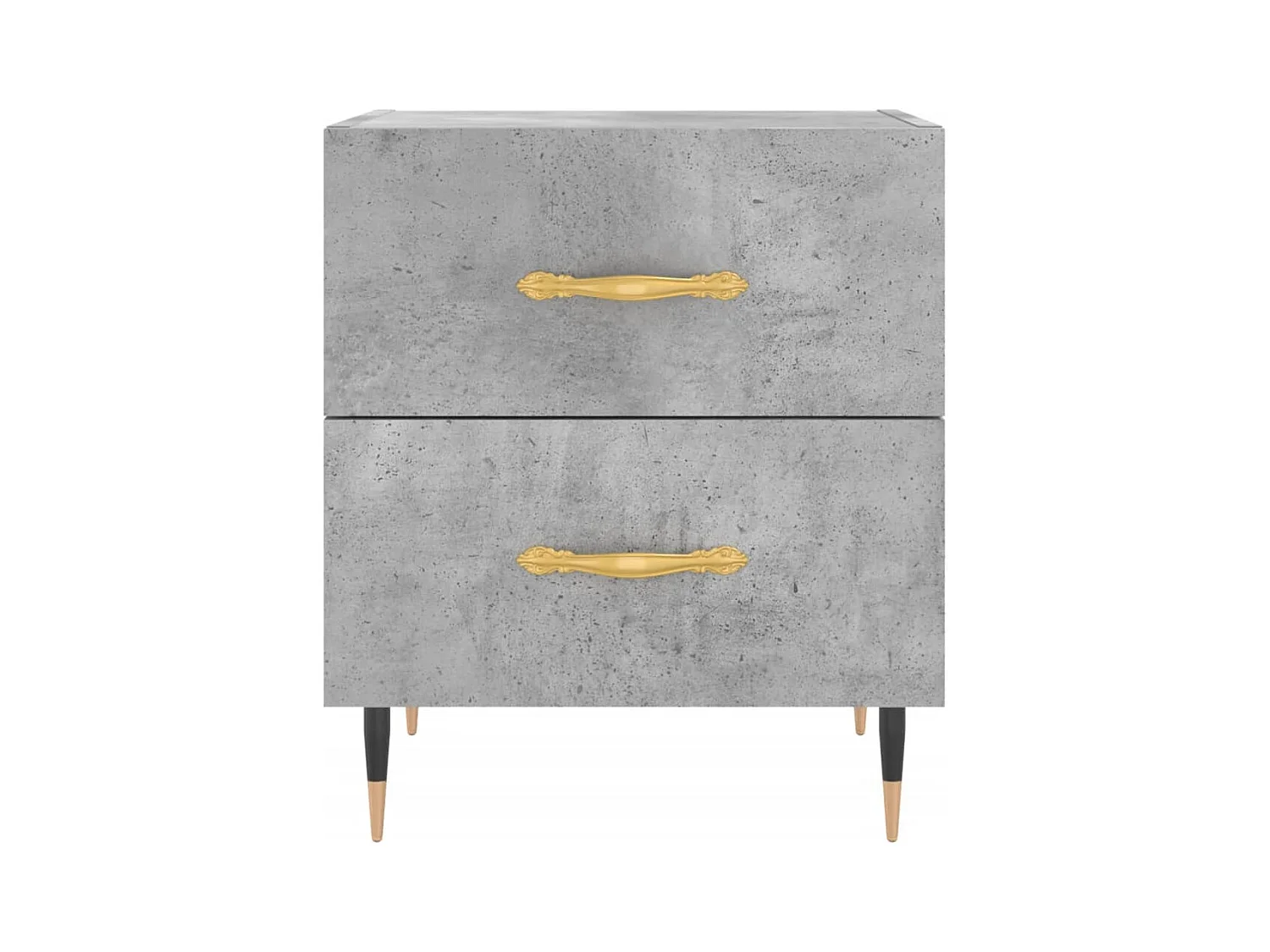 Comodino grigio cemento 40x35x47,5 cm in legno ingegnerizzato