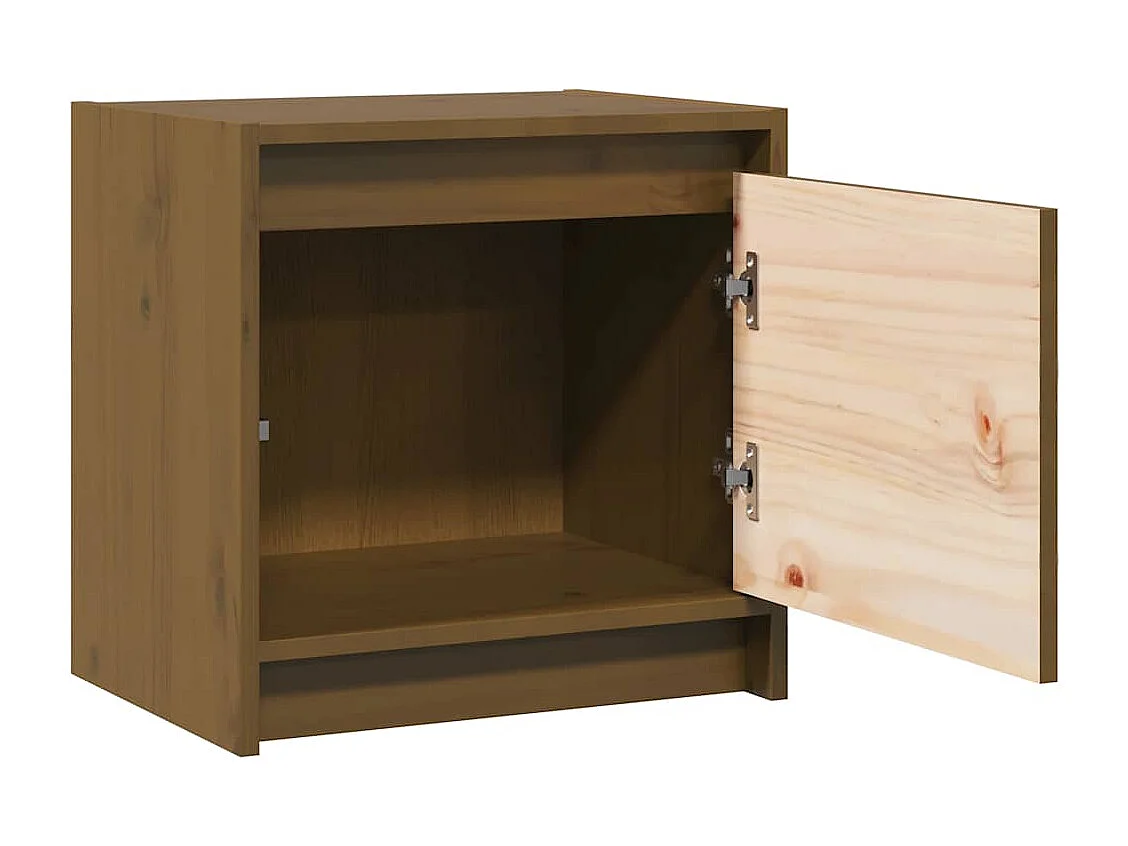 Nachtkastjes 2 stuks Honingbruin 40x30,5x40 cm Dennenhout