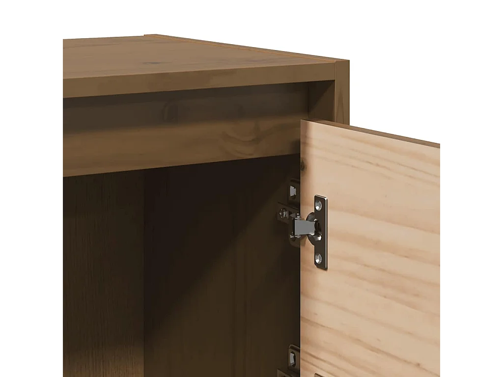 Nachtkastjes 2 stuks Honingbruin 40x30,5x40 cm Dennenhout