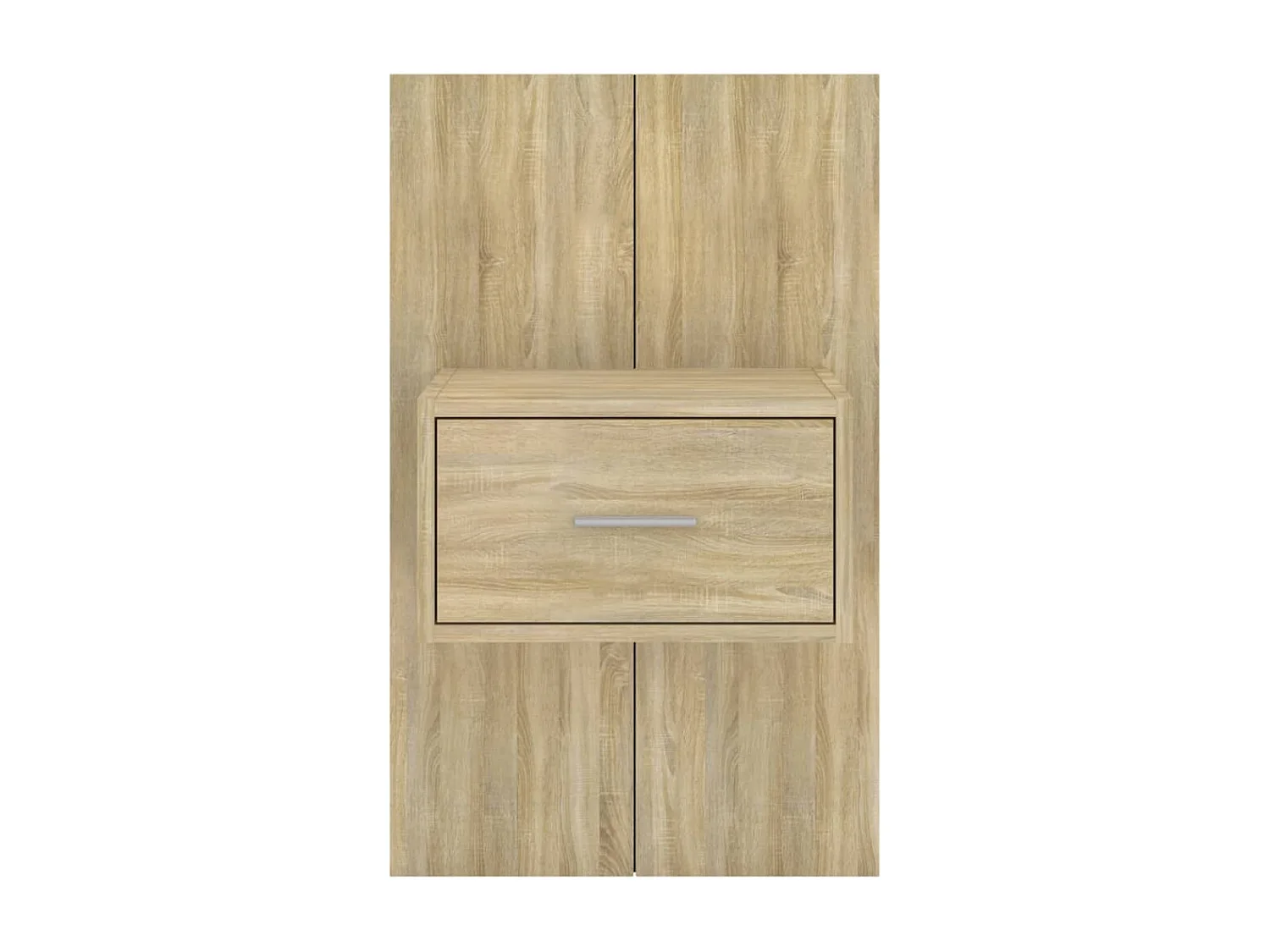 Comodino da parete in rovere Sonoma