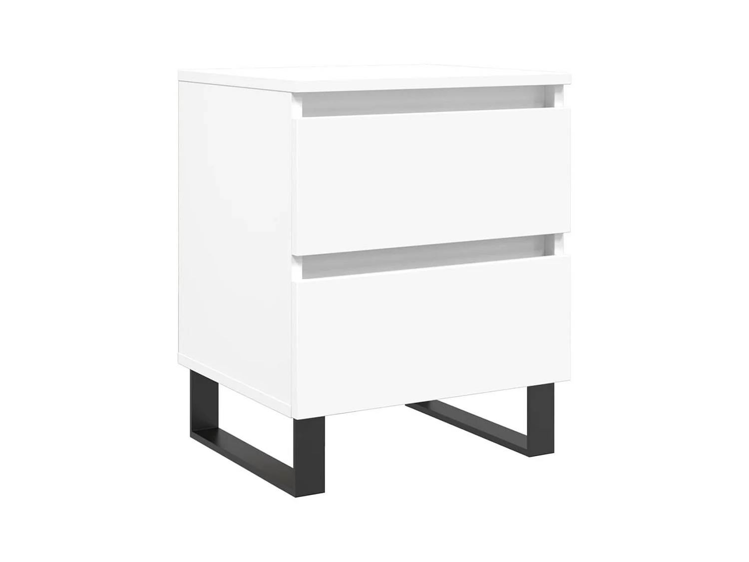 Comodino Bianco 40x35x50 cm Legno ingegnerizzato