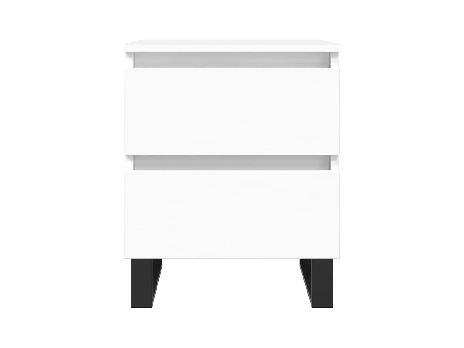 Comodino Bianco 40x35x50 cm Legno ingegnerizzato