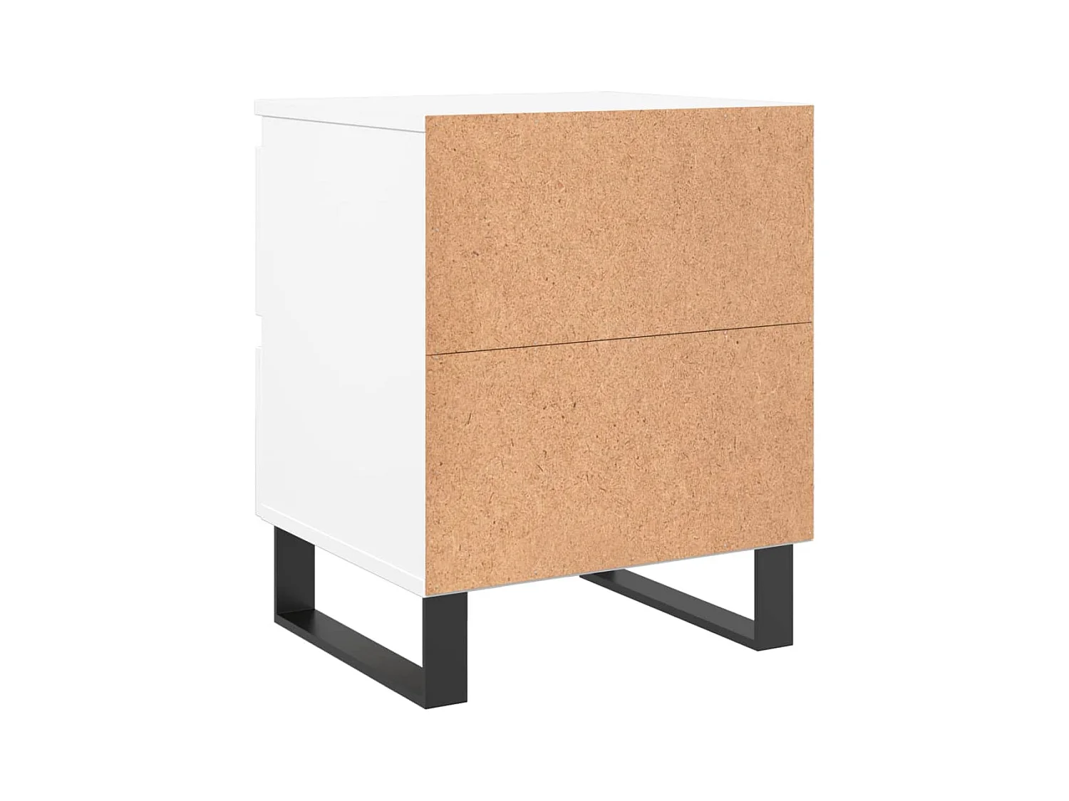 Comodino Bianco 40x35x50 cm Legno ingegnerizzato