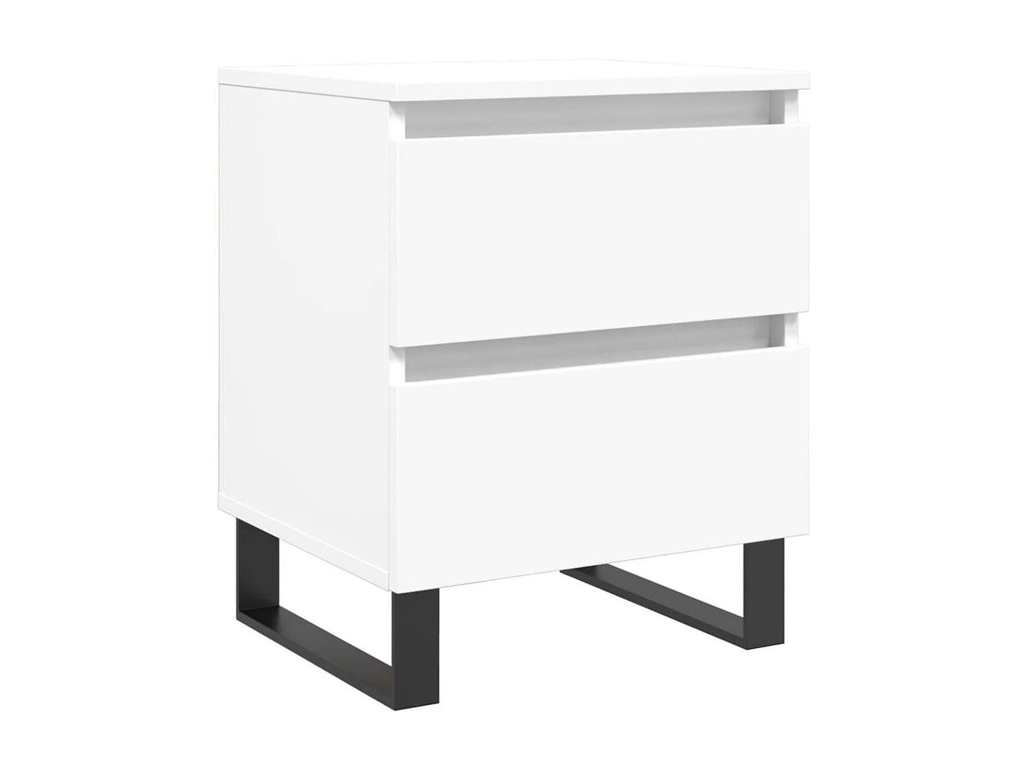 Mesita de noche Blanca 40x35x50 cm Madera de ingeniería