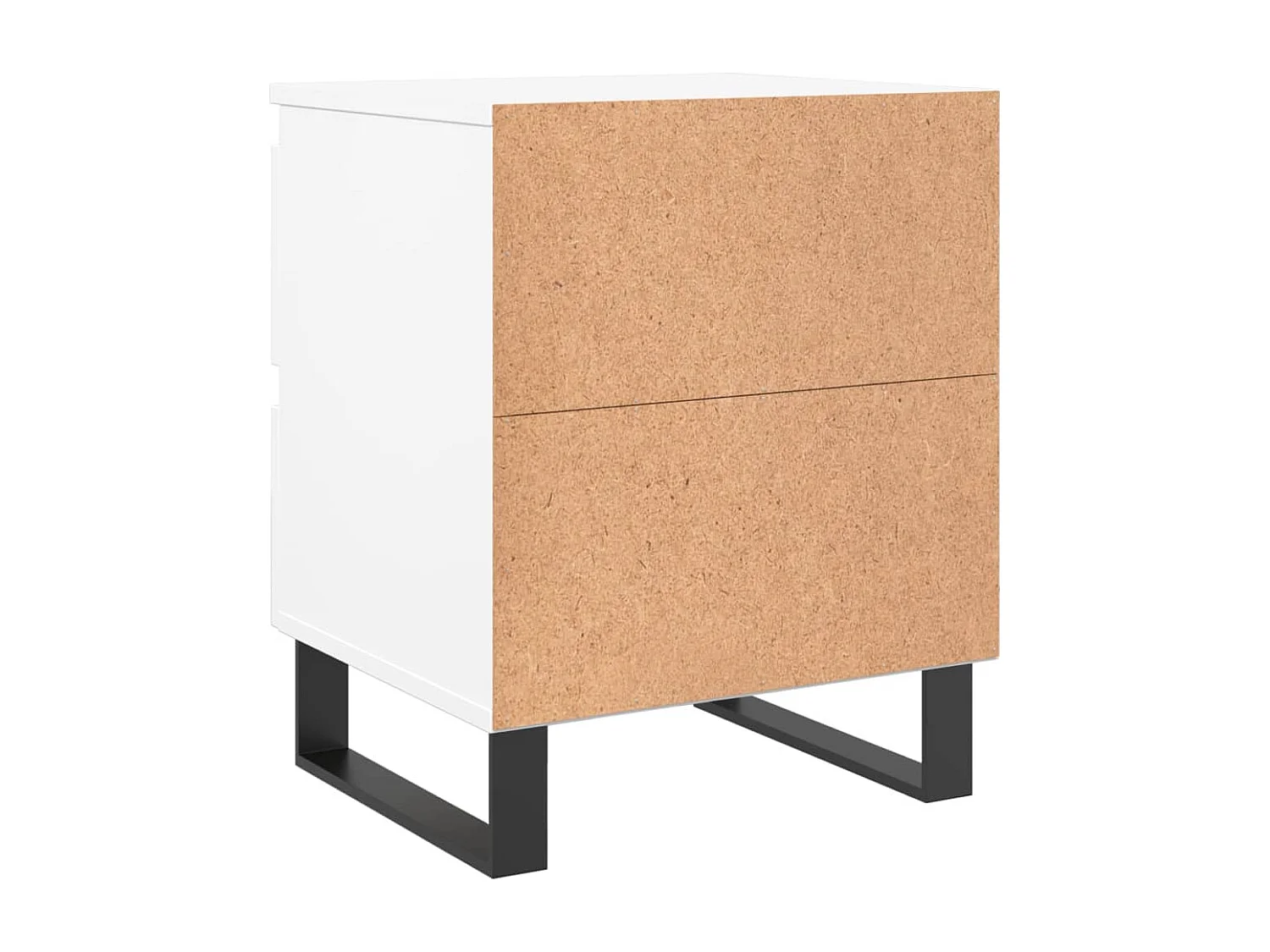 Mesita de noche Blanca 40x35x50 cm Madera de ingeniería