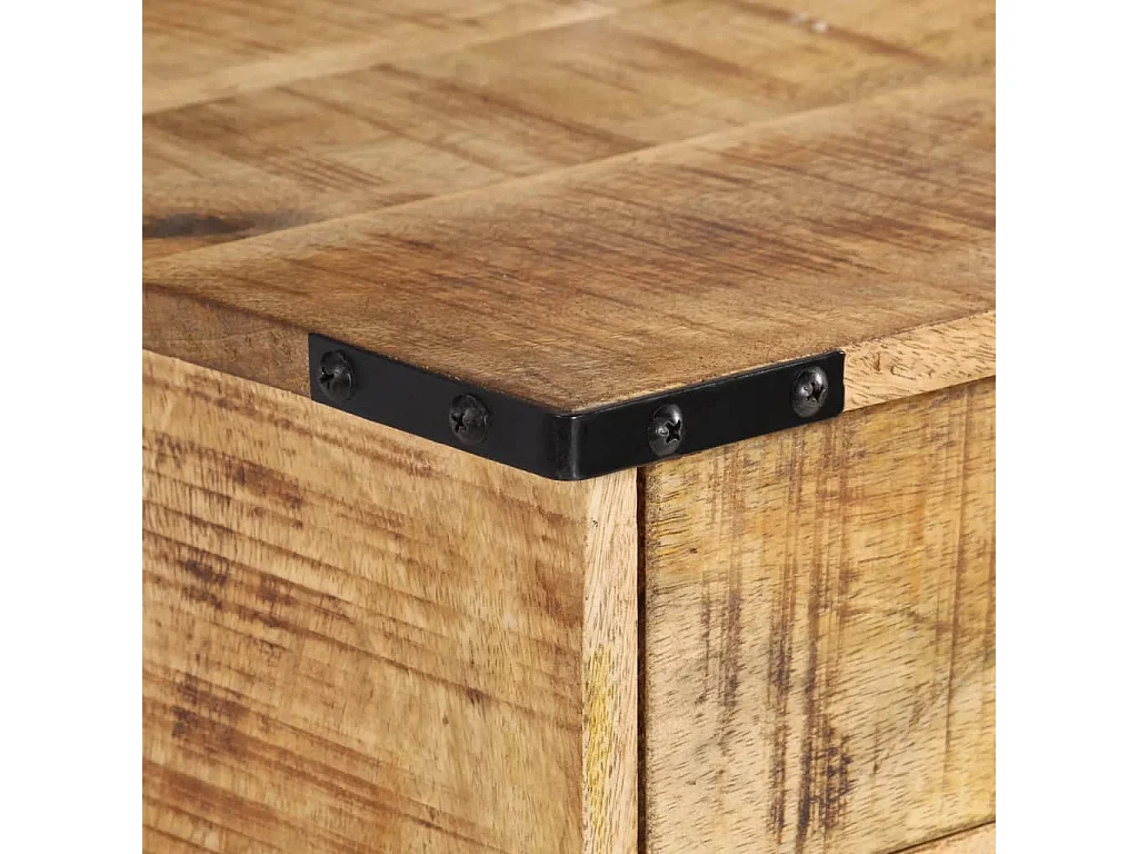 Comodino 40x30x37 cm in legno massello di mango