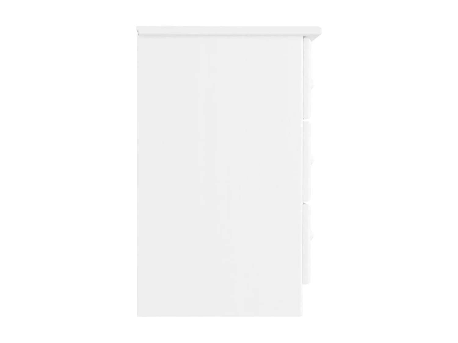 ALTA Nachttisch weiß 41x35x55,5 cm massives Kiefernholz