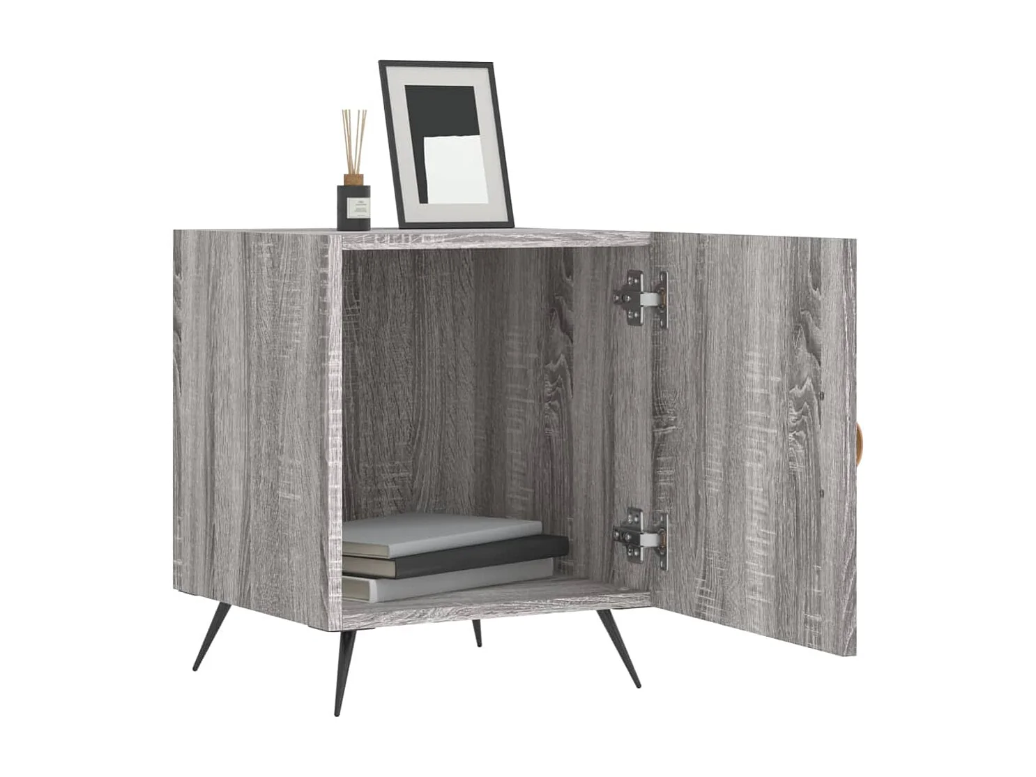 Comodini 2 pezzi grigio sonoma 40x40x50cm in legno ingegnerizzato