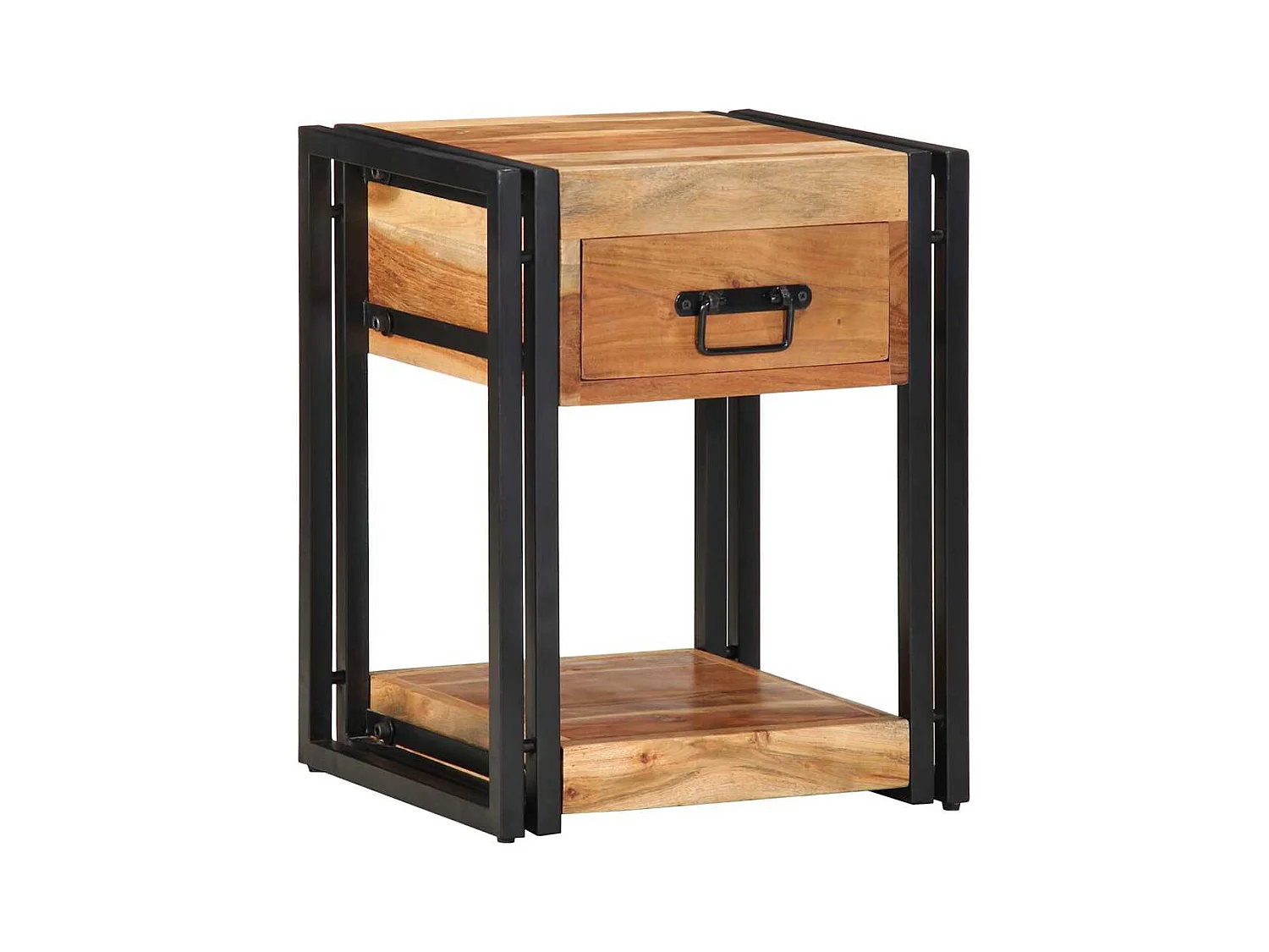 Comodino marrone 40 x 35 x 50 cm Legno massello di acacia