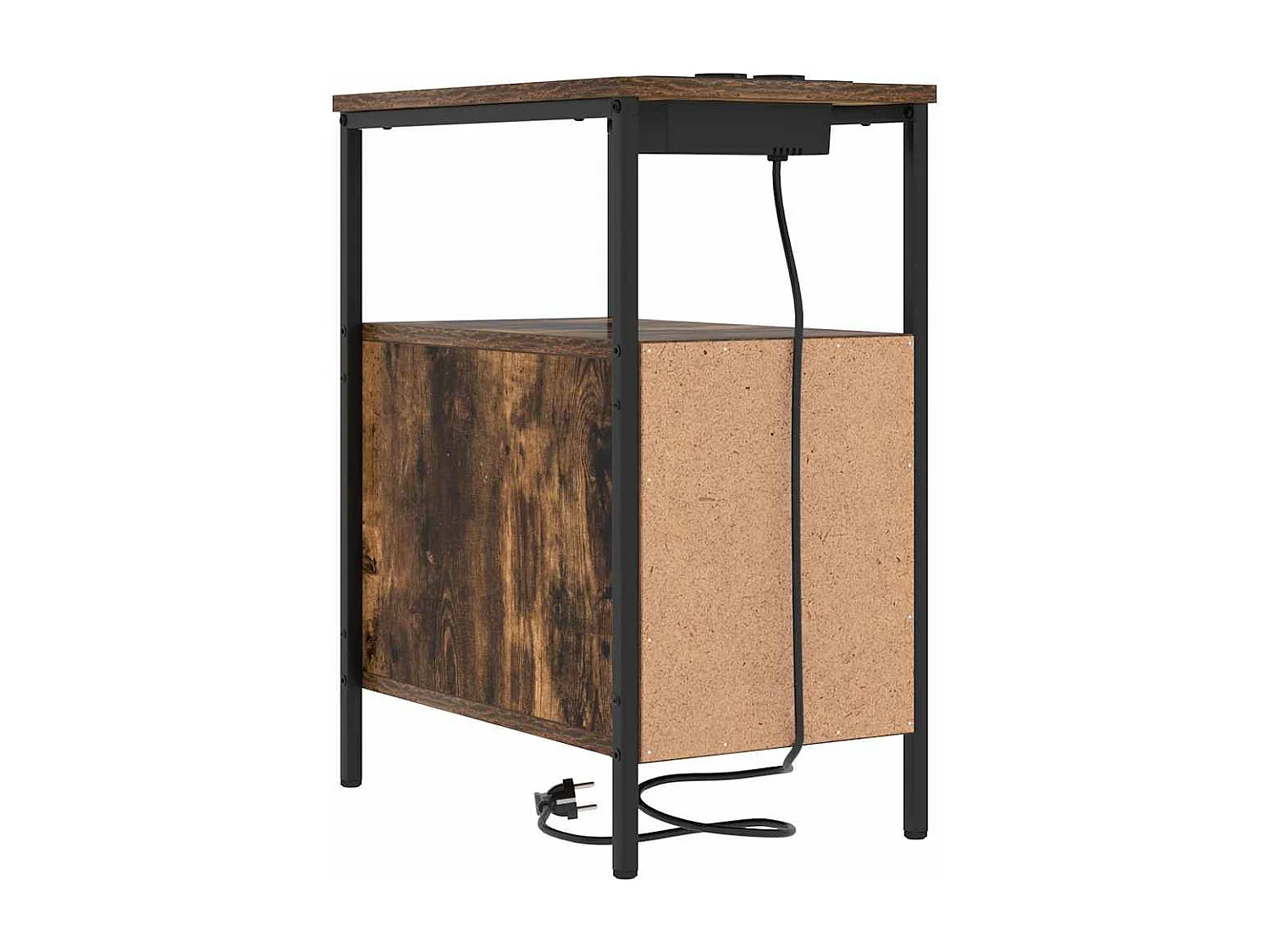 Armoires de chevet avec tiroir 2 pcs Chêne fumé 30 x 48 x 61 cm