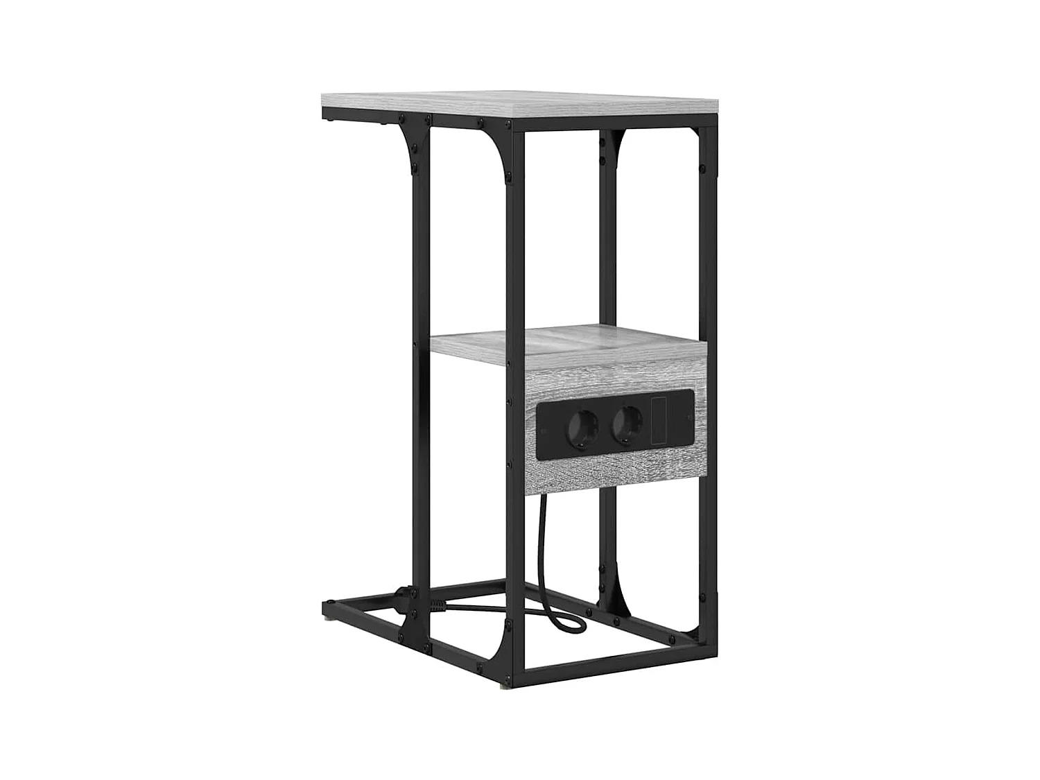 Comodino con cassetto Sonoma grigio 41,5 x 26 x 60,5 cm