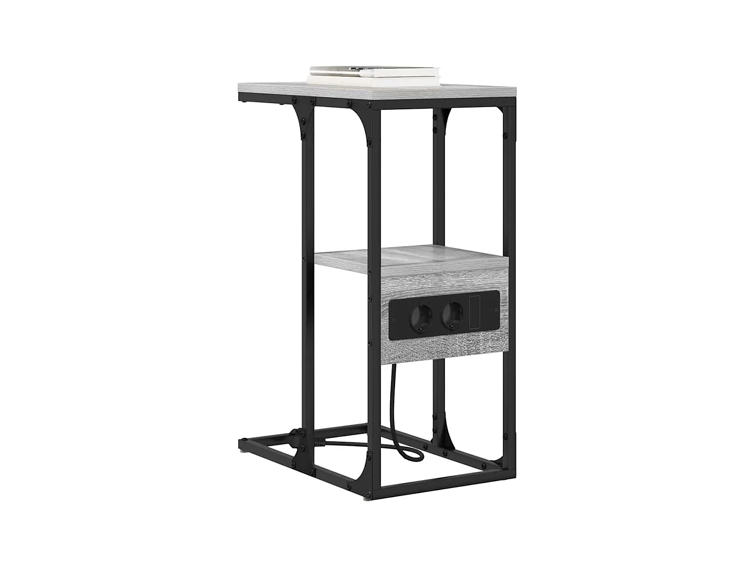 Comodino con cassetto Sonoma grigio 41,5 x 26 x 60,5 cm