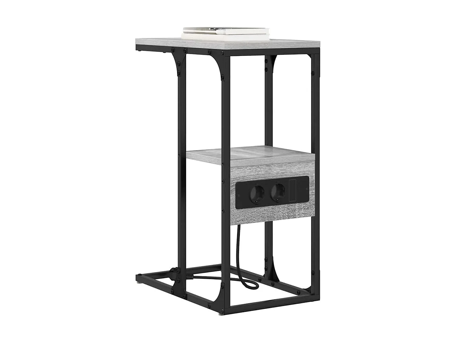 Mesilla de noche con cajón Sonoma gris 41,5 x 26 x 60,5 cm