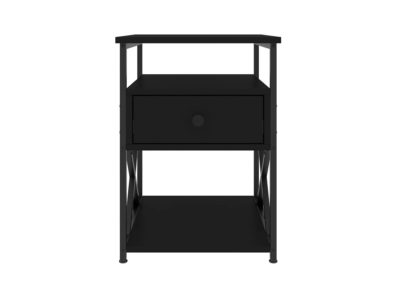 Mesitas de noche 2 piezas negras 40x42x55 cm madera de ingeniería