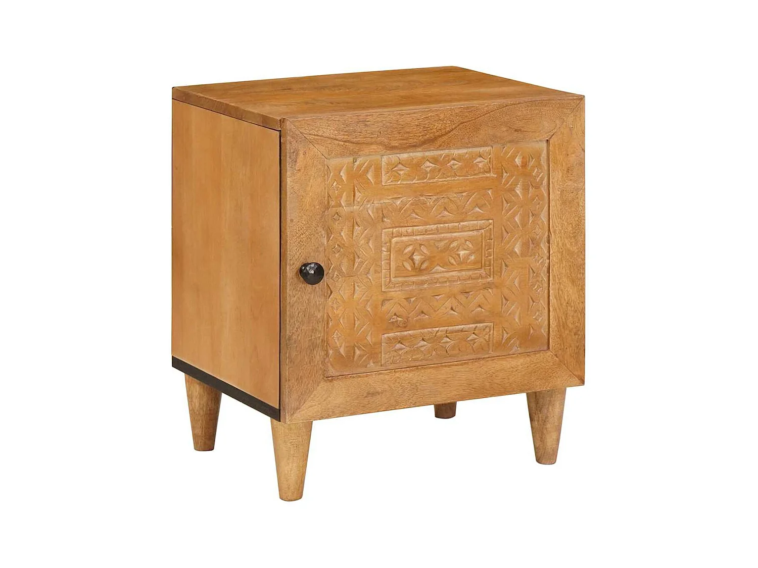 Mesita de noche marrón claro 40 x 33 x 46 cm