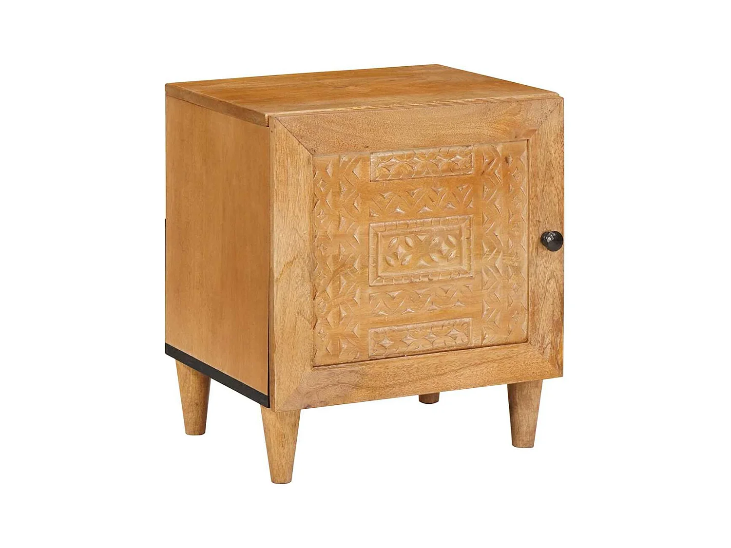 Mesita de noche marrón claro 40 x 33 x 46 cm