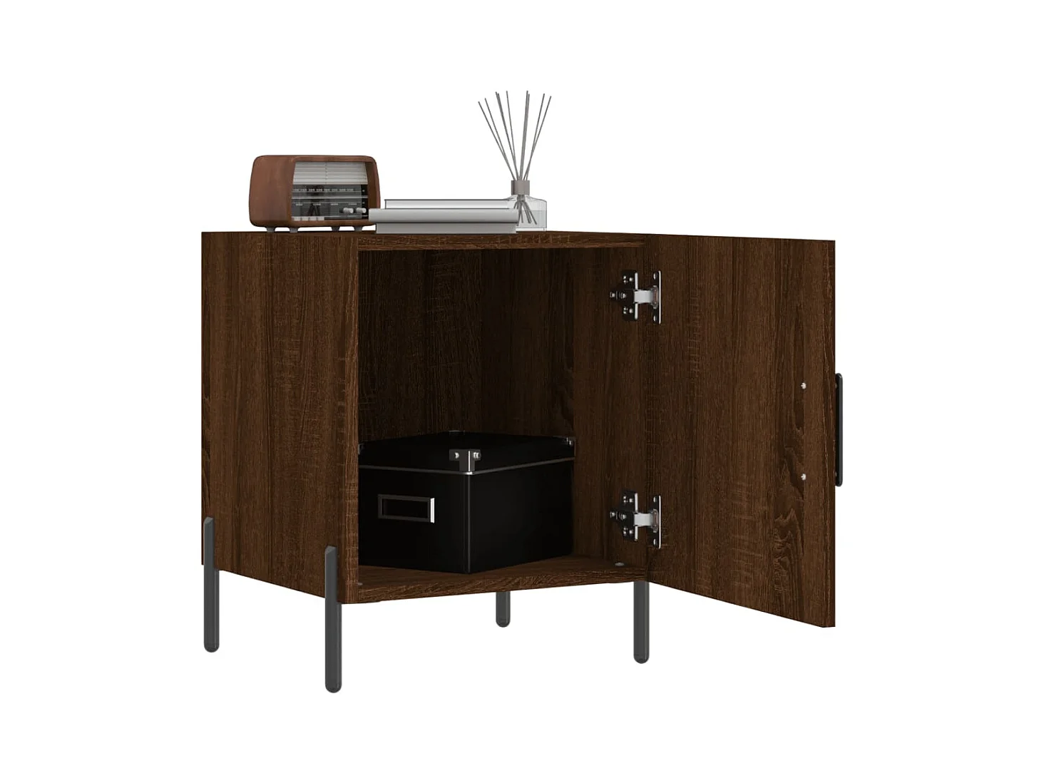 Comodini 2 pezzi rovere marrone 40x40x50cm legno ingegnerizzato