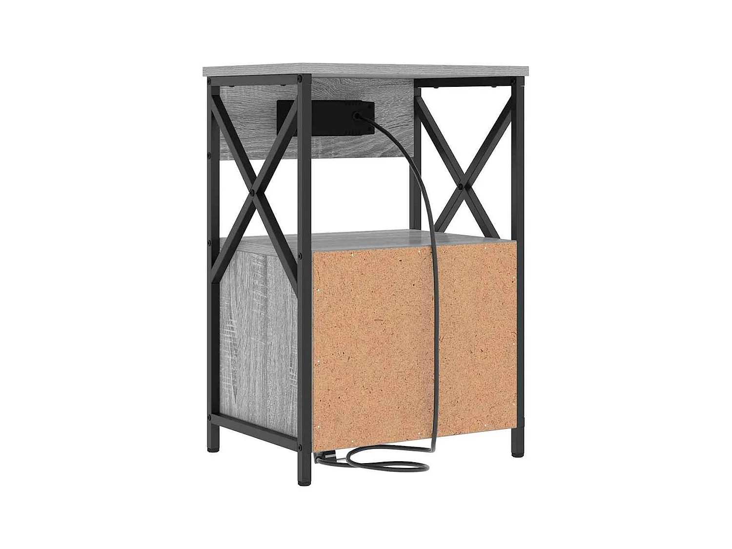 Mesilla de noche con cajón 2 piezas Sonoma gris 40 x 31 x 60 cm