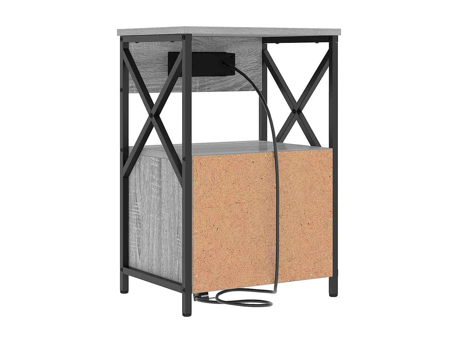 Cabinet de chevet avec tiroir 2 pcs Sonoma gris 40 x 31 x 60 cm