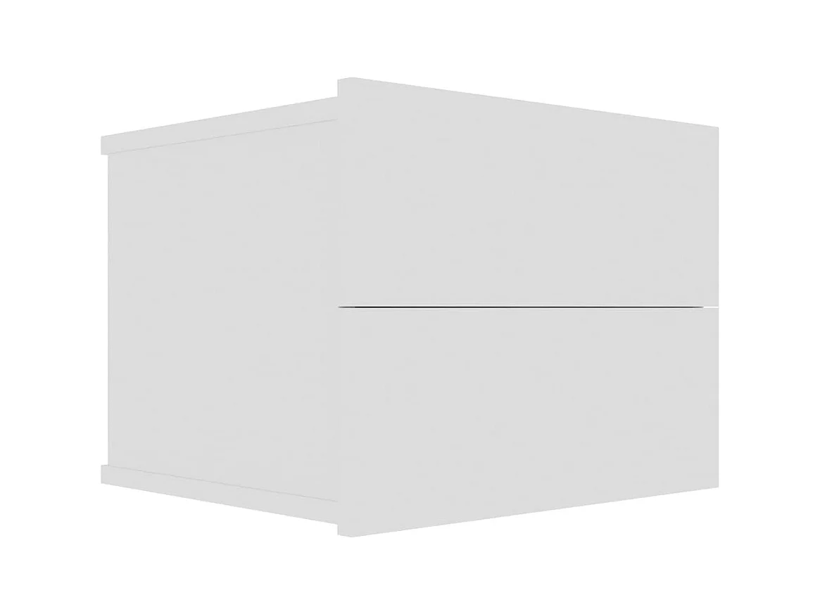 Comodini 2 pz Bianco 40x30x30 cm Legno ingegnerizzato