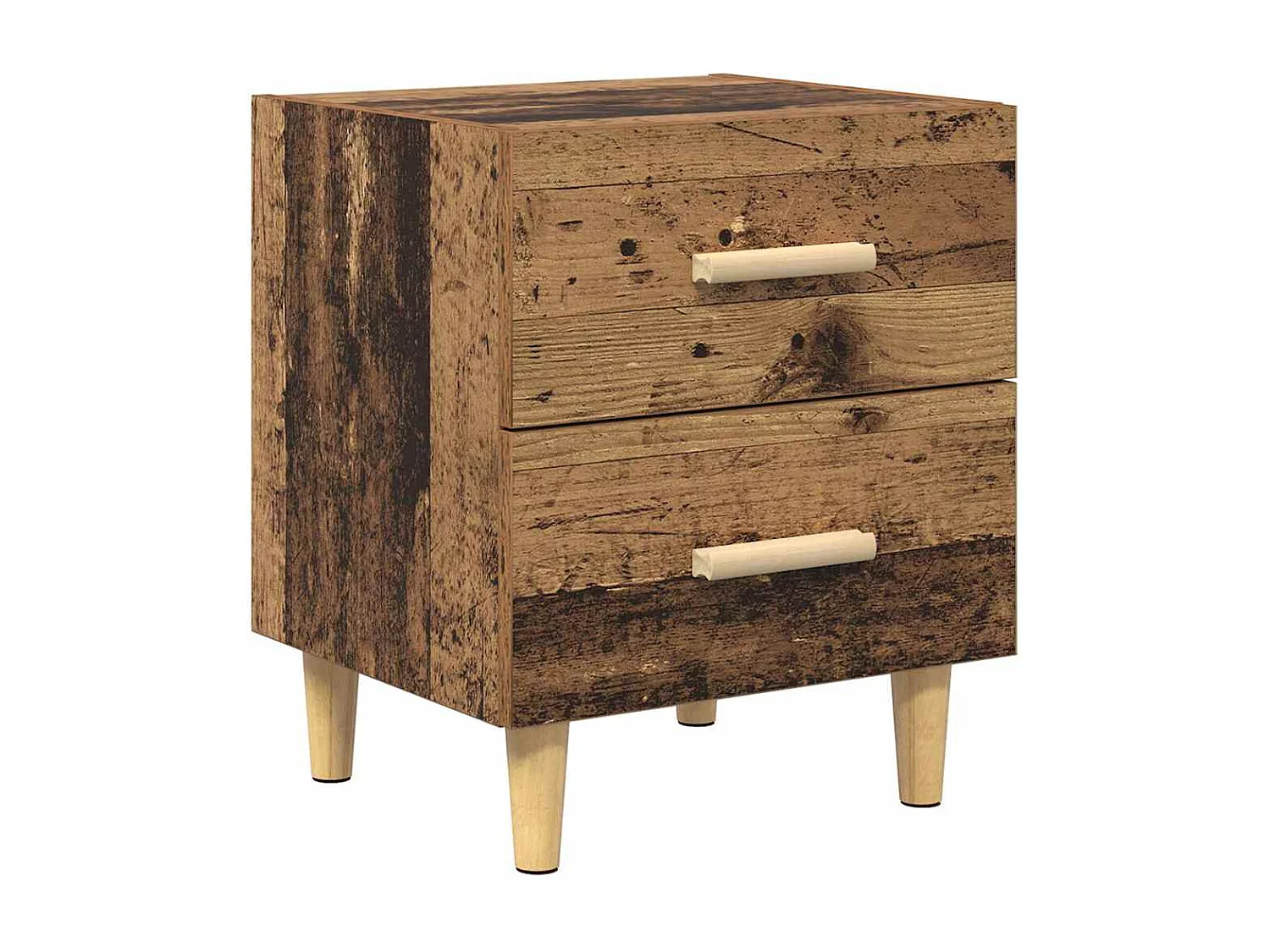 Mueble de cama con cajón 2 piezas Madera antigua 40 x 35 x 47,5 cm