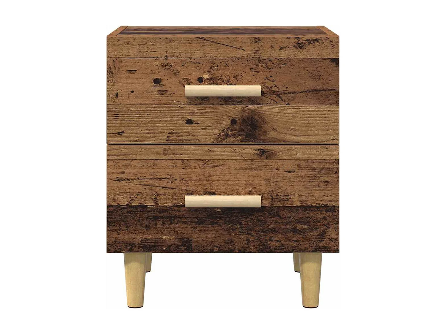 Armoire de lit avec tiroir 2 pcs Bois ancien 40 x 35 x 47.5 cm