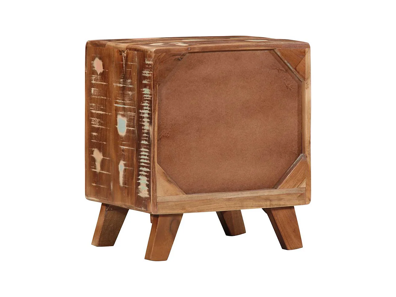 Nachtkastje 2 stuks 40x32x46 cm massief gerecycled hout