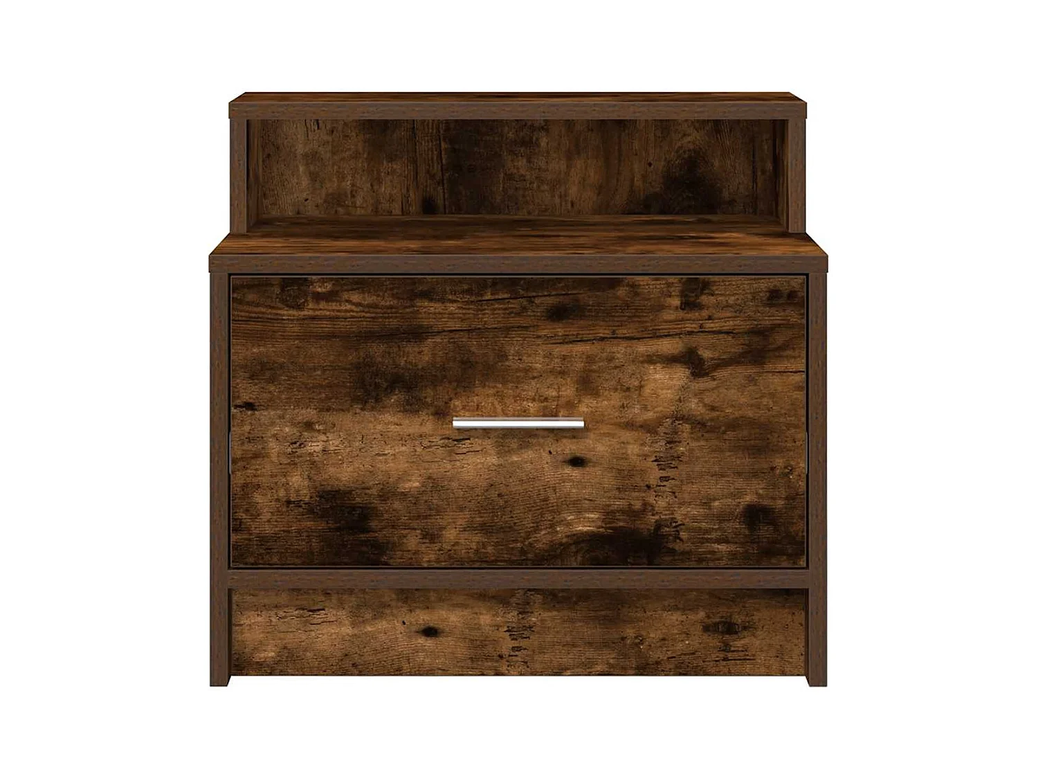 Tables de chevet avec tiroir 2 pcs chêne fumé 51x31x47 cm