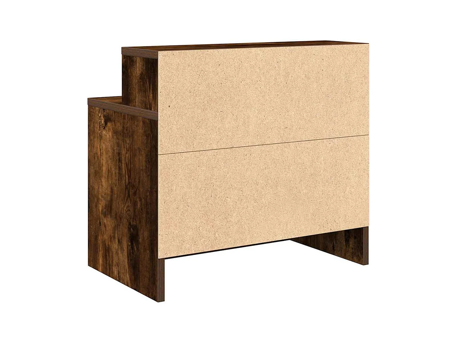 Tables de chevet avec tiroir 2 pcs chêne fumé 51x31x47 cm