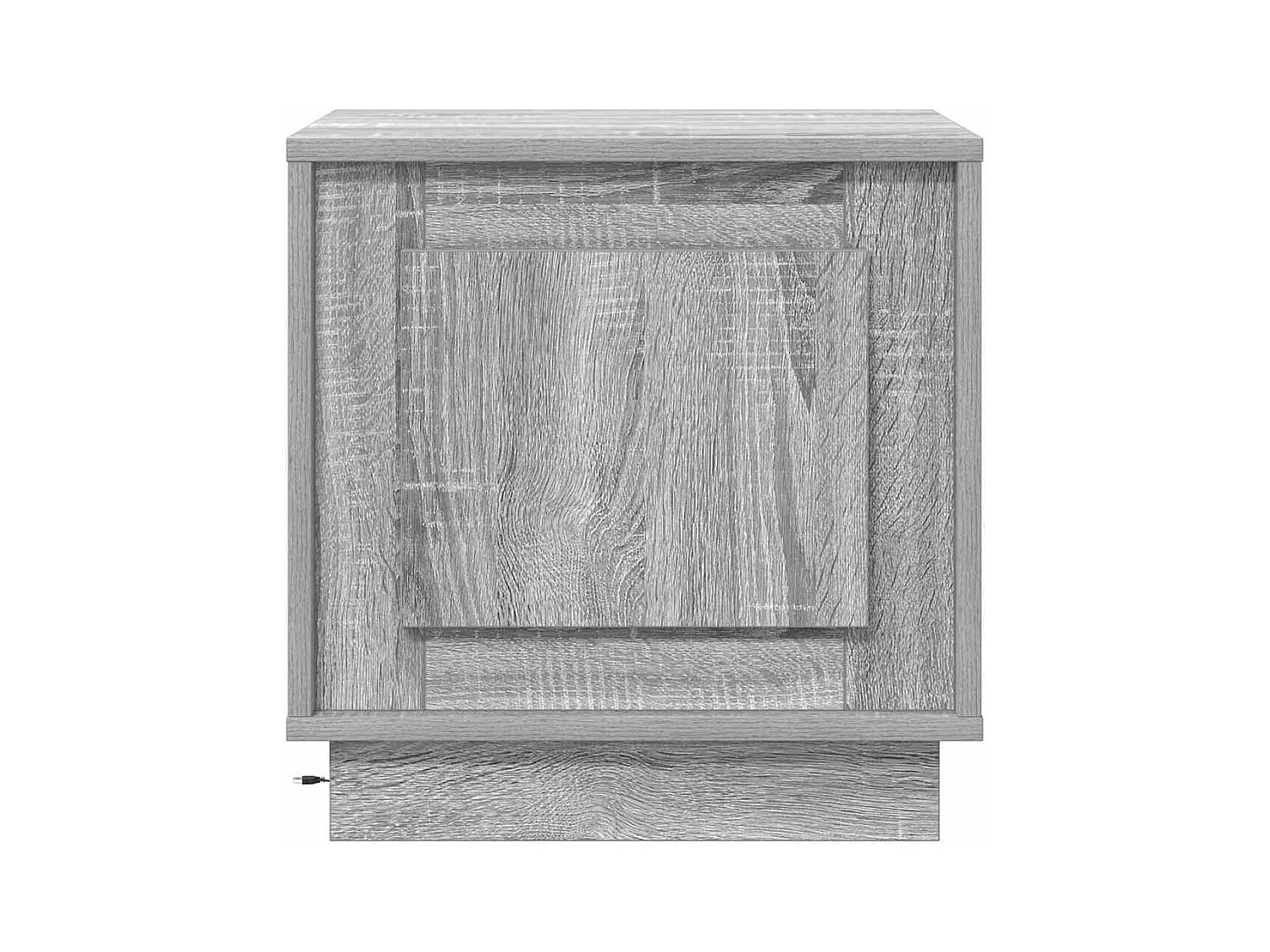 Mesilla de noche con madera de ingeniería gris de 44 x 34,5 x 45 cm