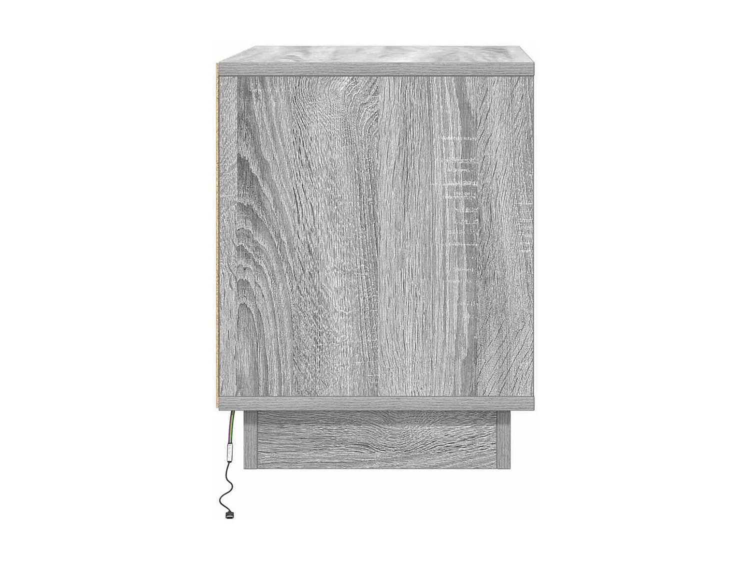 Cabinet de chevet avec Gris 44 x 34,5 x 45 cm Bois d'ingénierie