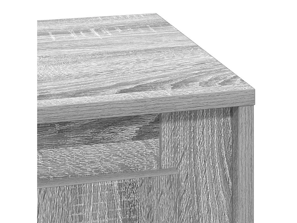 Cabinet de chevet avec Gris 44 x 34,5 x 45 cm Bois d'ingénierie