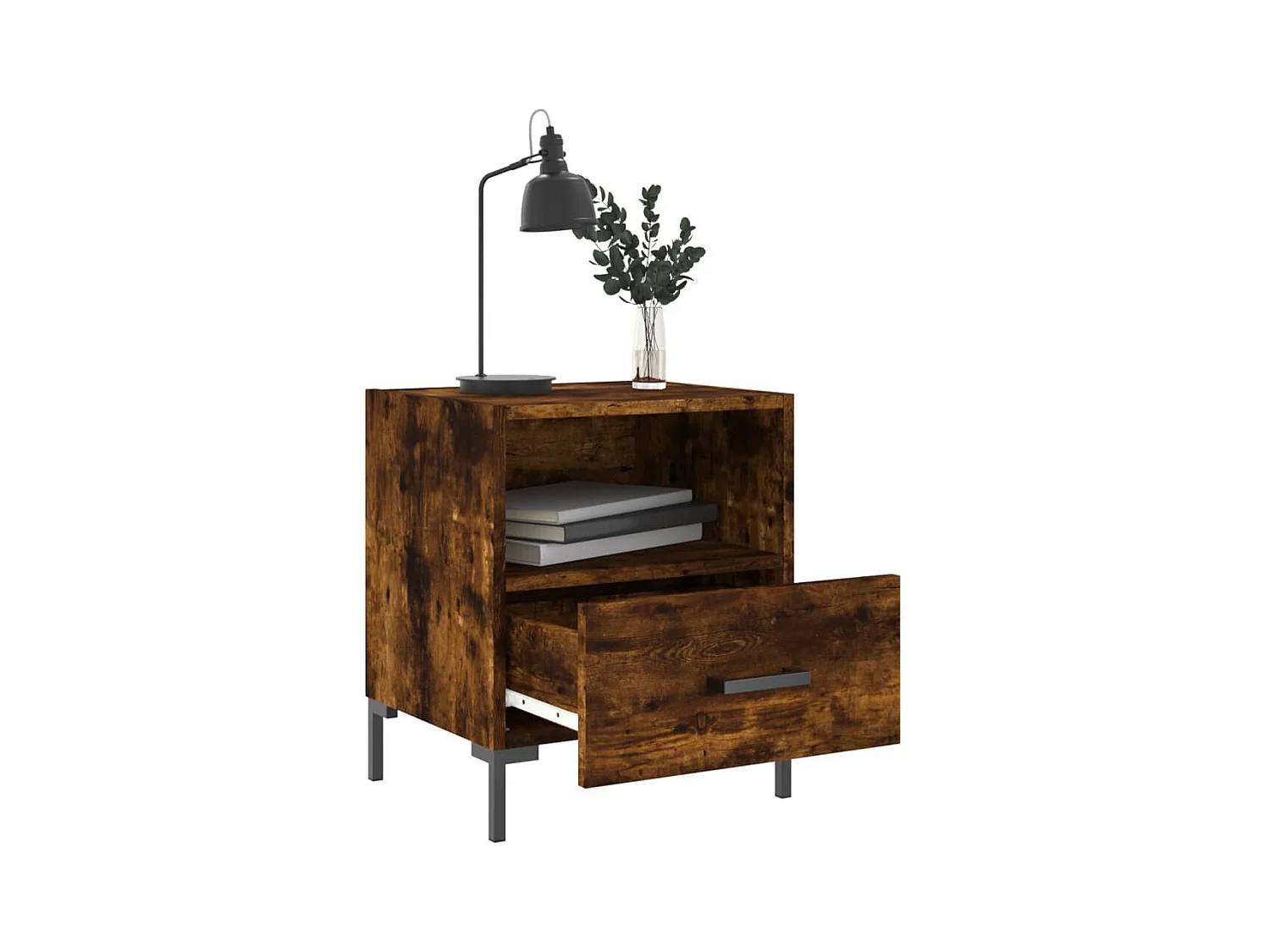 Tables de chevet 2pcs chêne fumé 40x35x47,5cm bois d’ingénierie