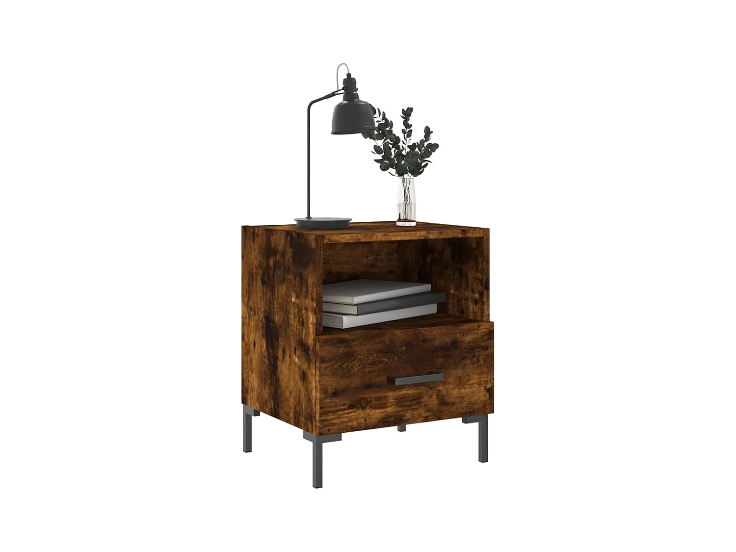 Tables de chevet 2pcs chêne fumé 40x35x47,5cm bois d’ingénierie