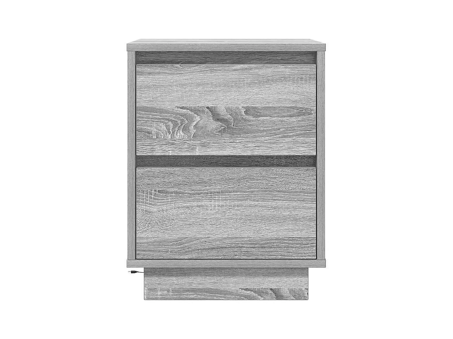 Comodini con luci LED 2 pezzi grigio sonoma 38x34x50 cm