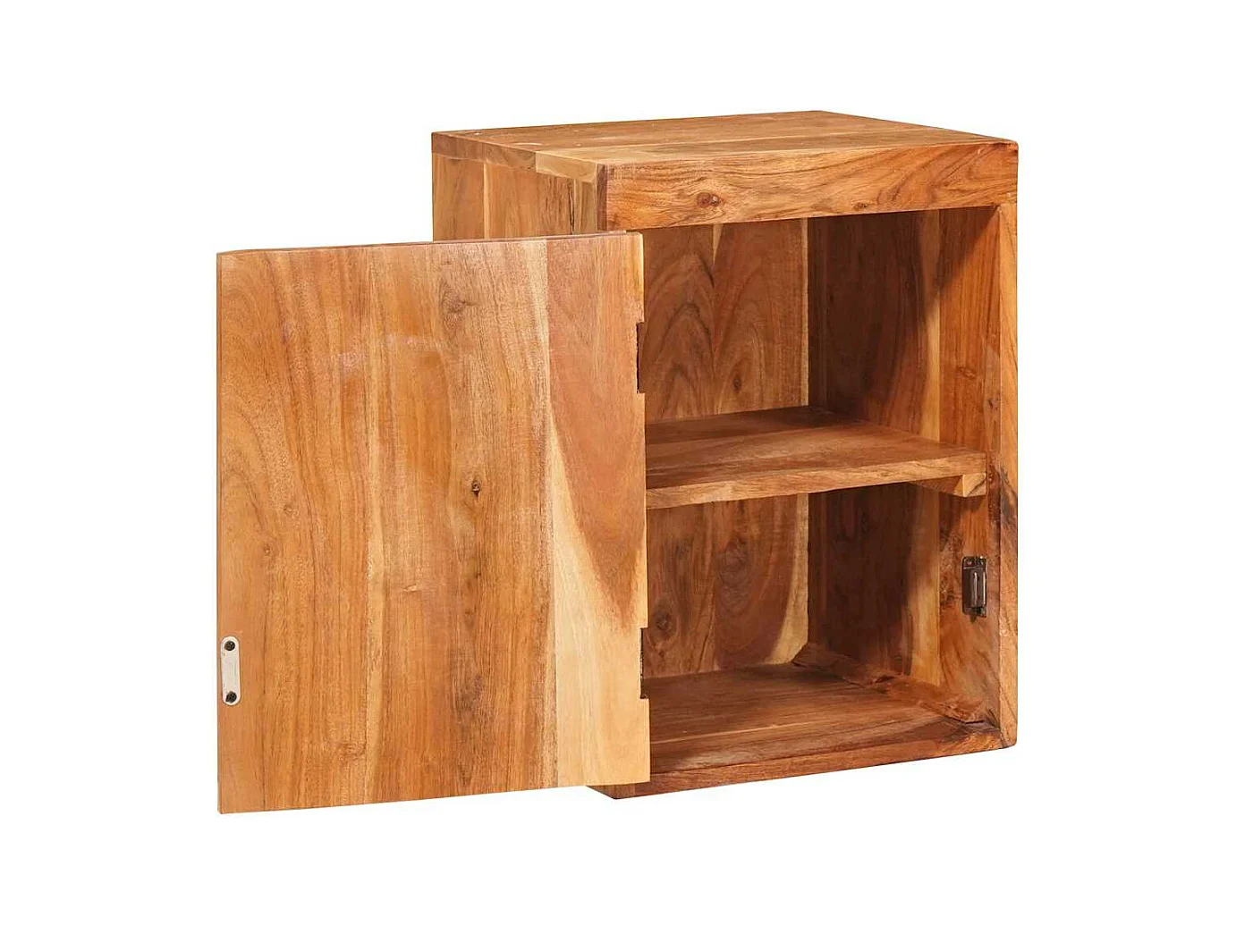 Comodino Marrone 35 x 33 x 48 cm Legno massello di acacia