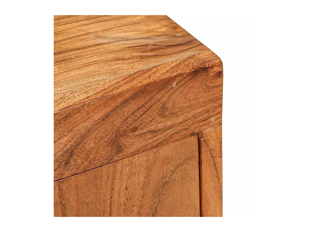 Comodino Marrone 35 x 33 x 48 cm Legno massello di acacia