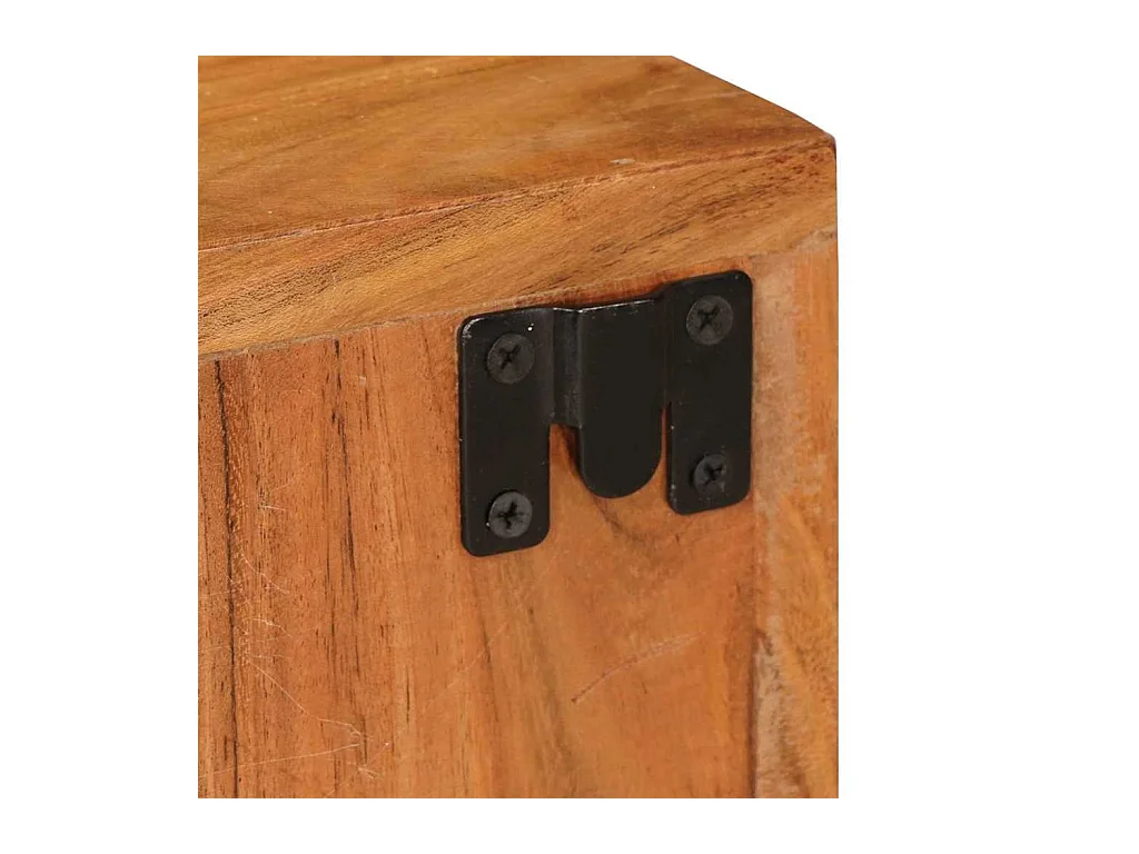 Comodino Marrone 35 x 33 x 48 cm Legno massello di acacia