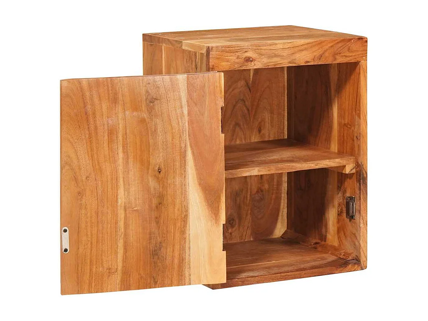 Table de chevet Marron 35 x 33 x 48 cm Bois massif d'acacia