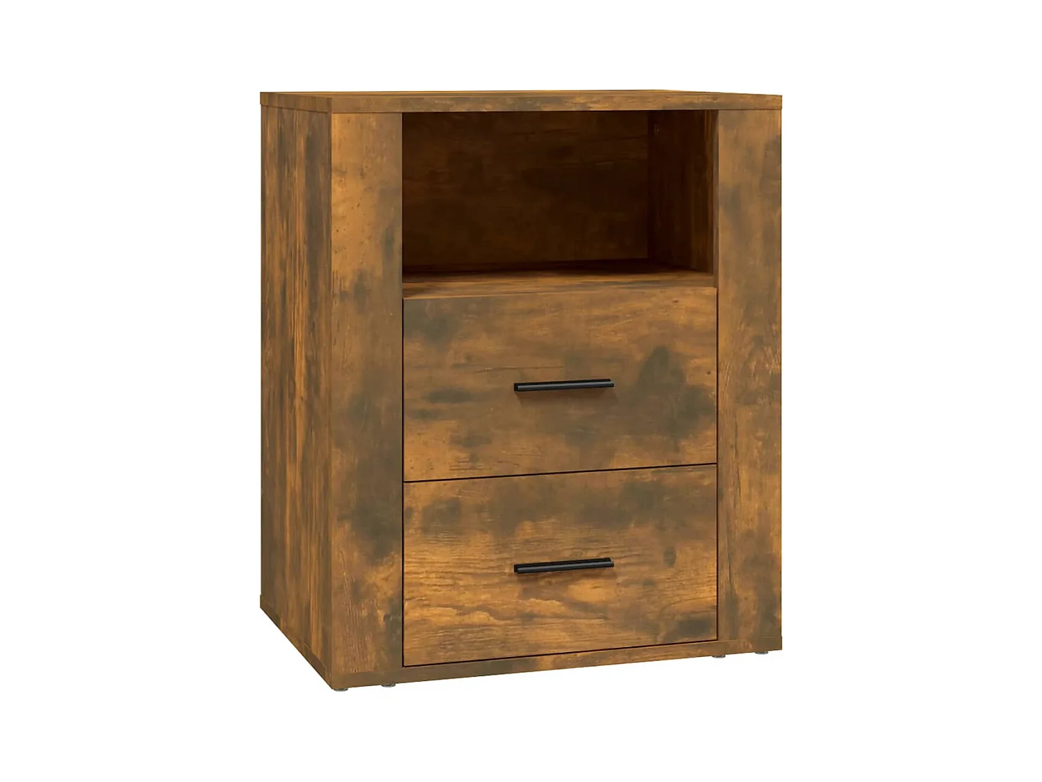 Nachtkastje van gerookt eikenhout, 50x36x60 cm, bewerkt hout