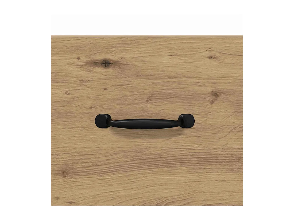 Comodino con cassetto, rovere lavorato a mano, 40 x 40 x 66 cm