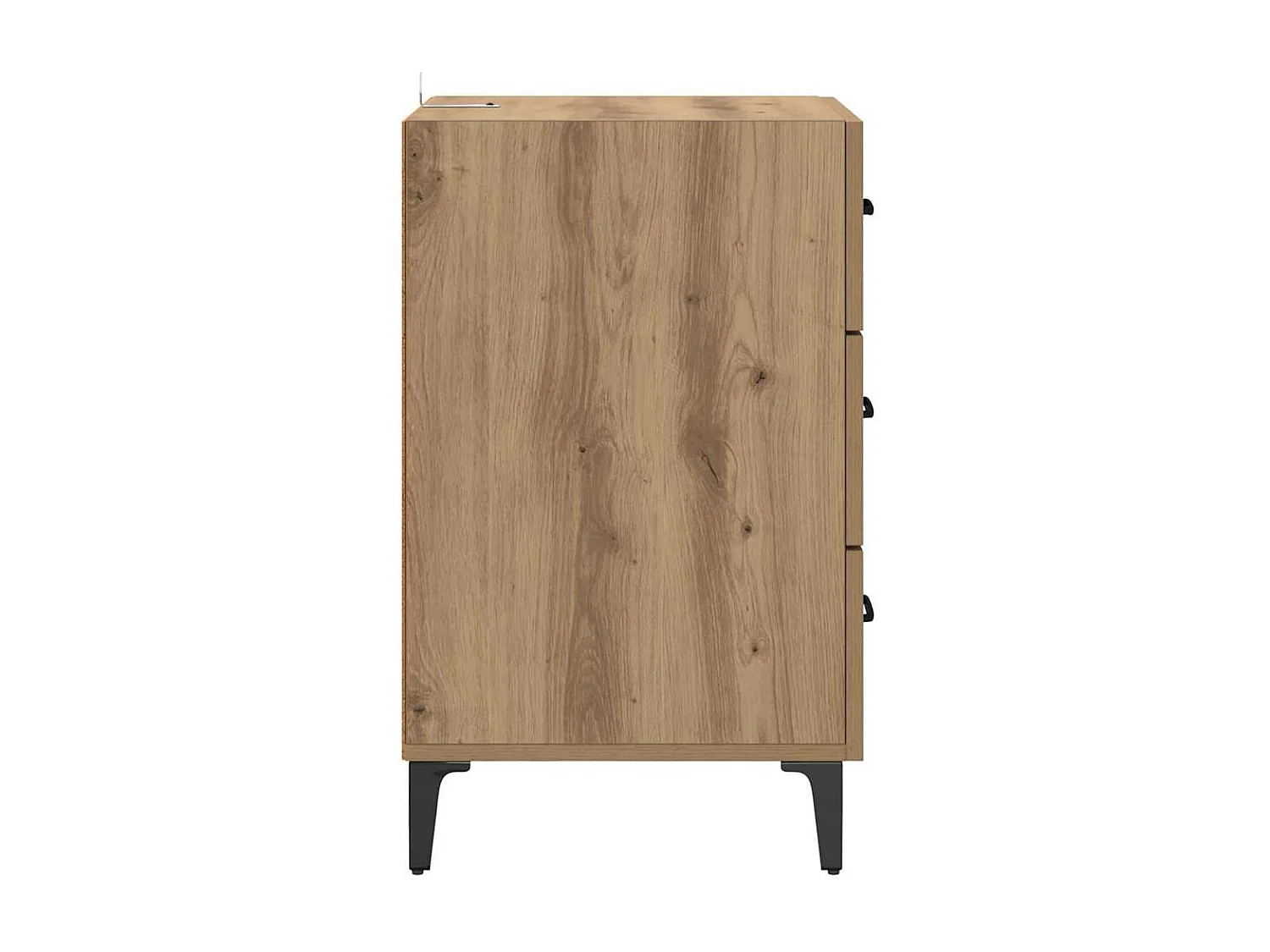 Cabinet de chevet avec tiroir chêne artisanal 40 x 40 x 66 cm