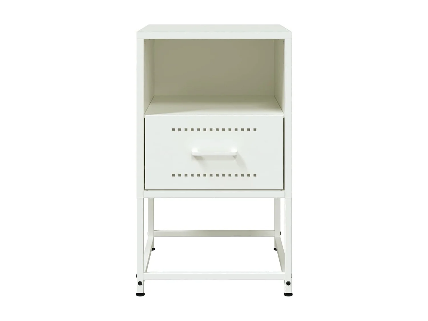 Table de chevet blanc 36x39x60,5 cm acier